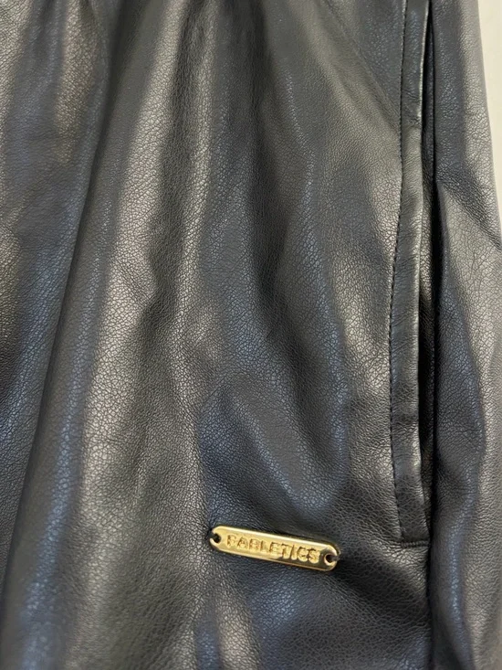 Fabletics Black Vegan Leather High-Waisted Short - Picture 6 of 8